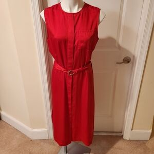 DKNY new with tags red dress size 8 with belt